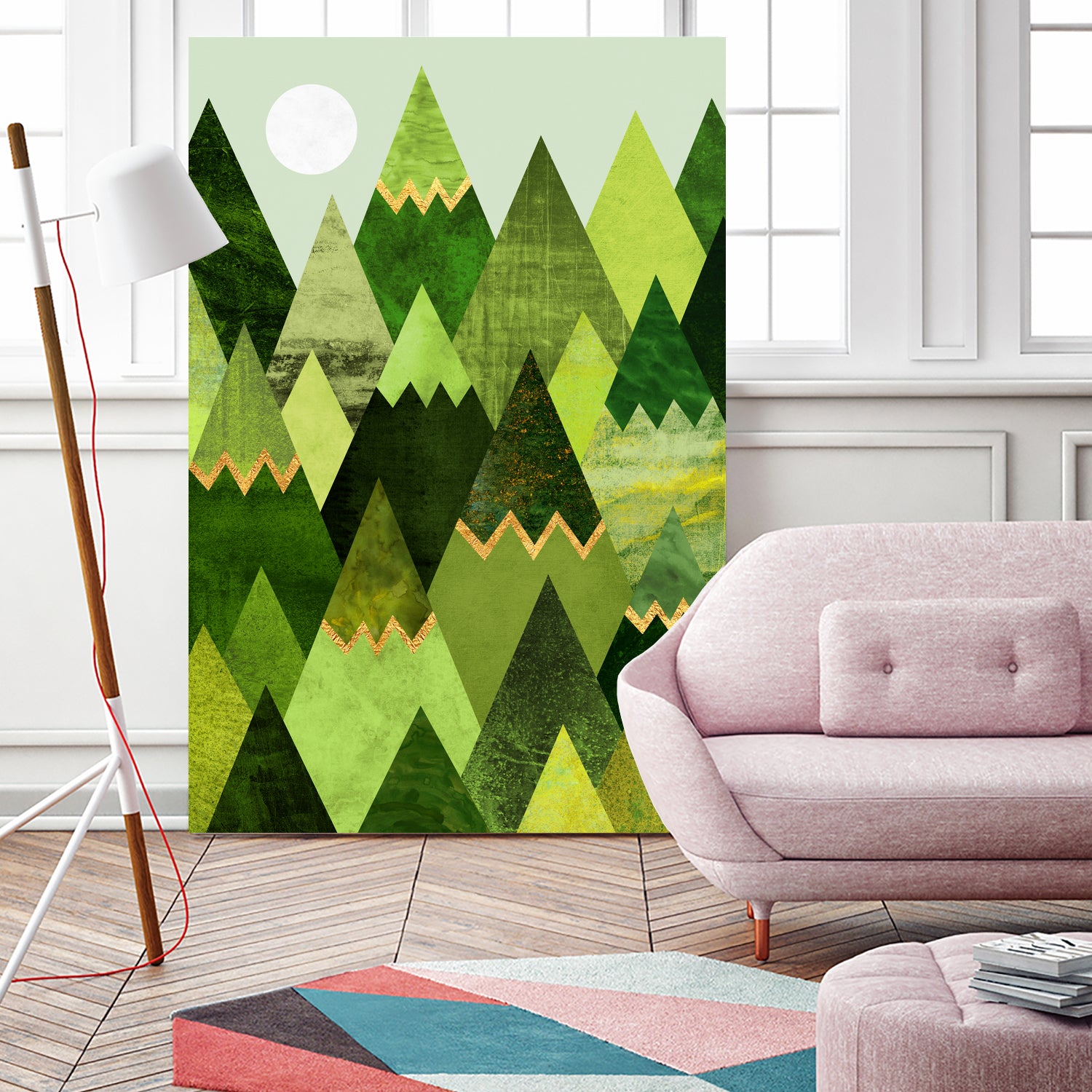 Forest Mountains by Elisabeth Fredriksson on GIANT ART - green mixed media