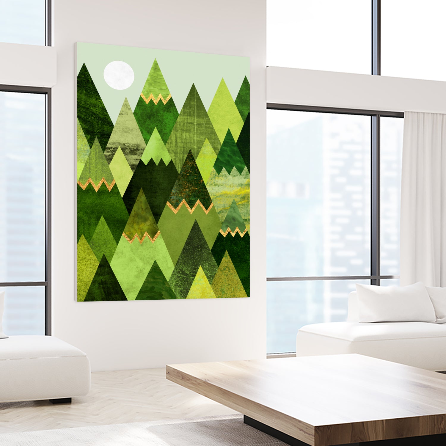 Forest Mountains by Elisabeth Fredriksson on GIANT ART - green mixed media