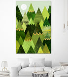 Forest Mountains by Elisabeth Fredriksson on GIANT ART - green mixed media