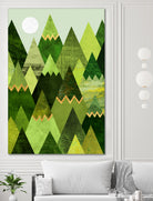 Forest Mountains by Elisabeth Fredriksson on GIANT ART - green mixed media