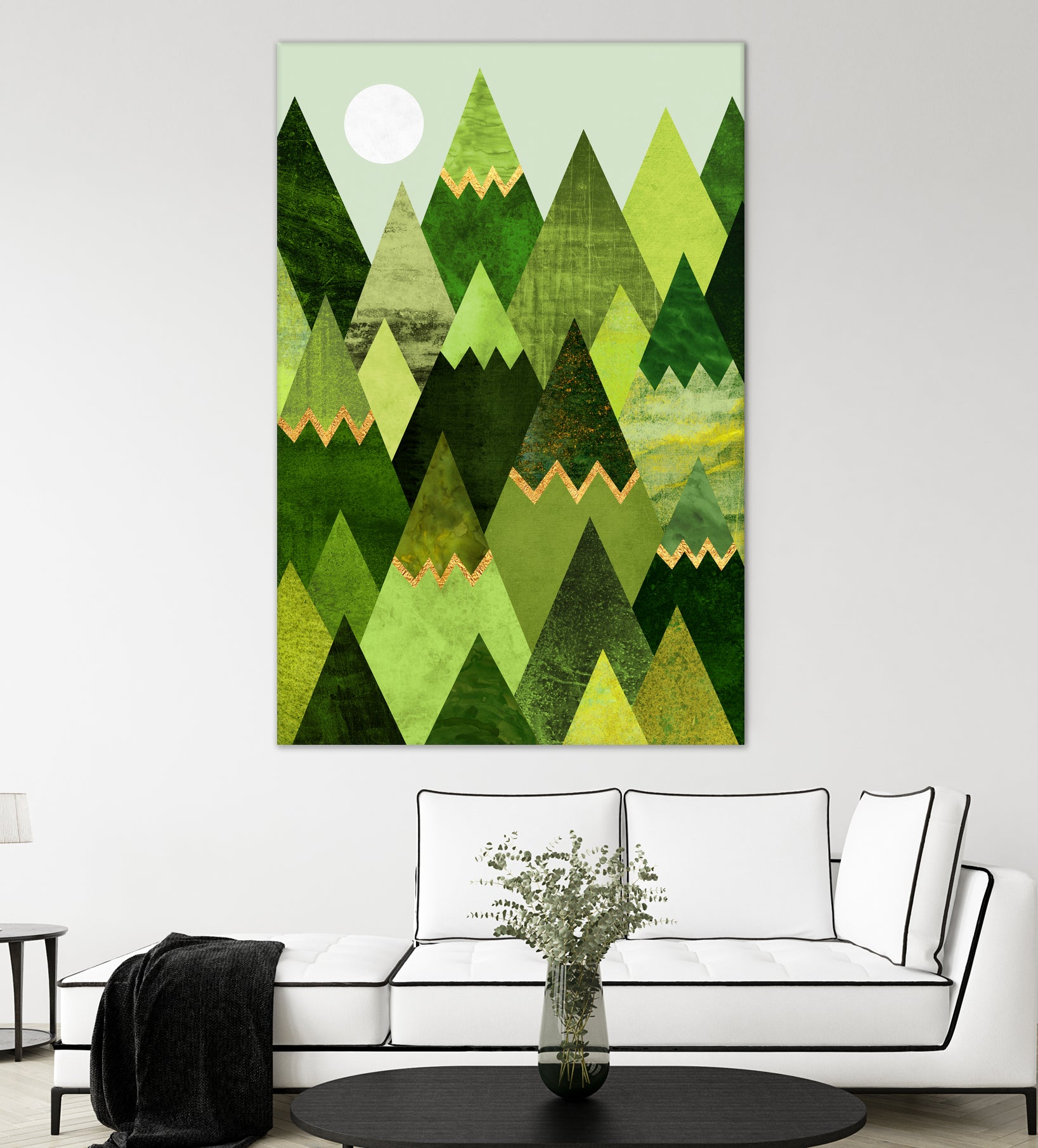 Forest Mountains by Elisabeth Fredriksson on GIANT ART - green mixed media