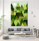 Forest Mountains by Elisabeth Fredriksson on GIANT ART - green mixed media