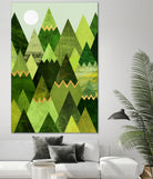 Forest Mountains by Elisabeth Fredriksson on GIANT ART - green mixed media