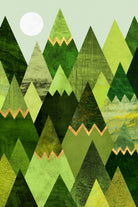 Forest Mountains by Elisabeth Fredriksson on GIANT ART - green mixed media