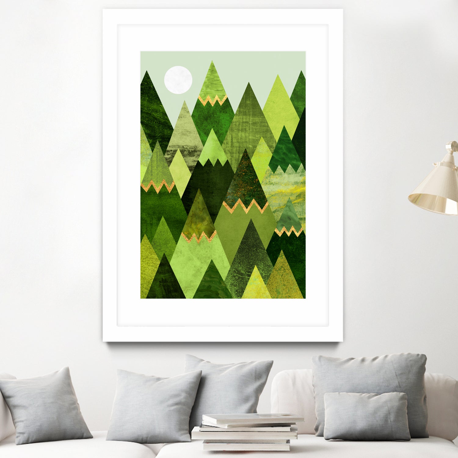 Forest Mountains by Elisabeth Fredriksson on GIANT ART - green mixed media