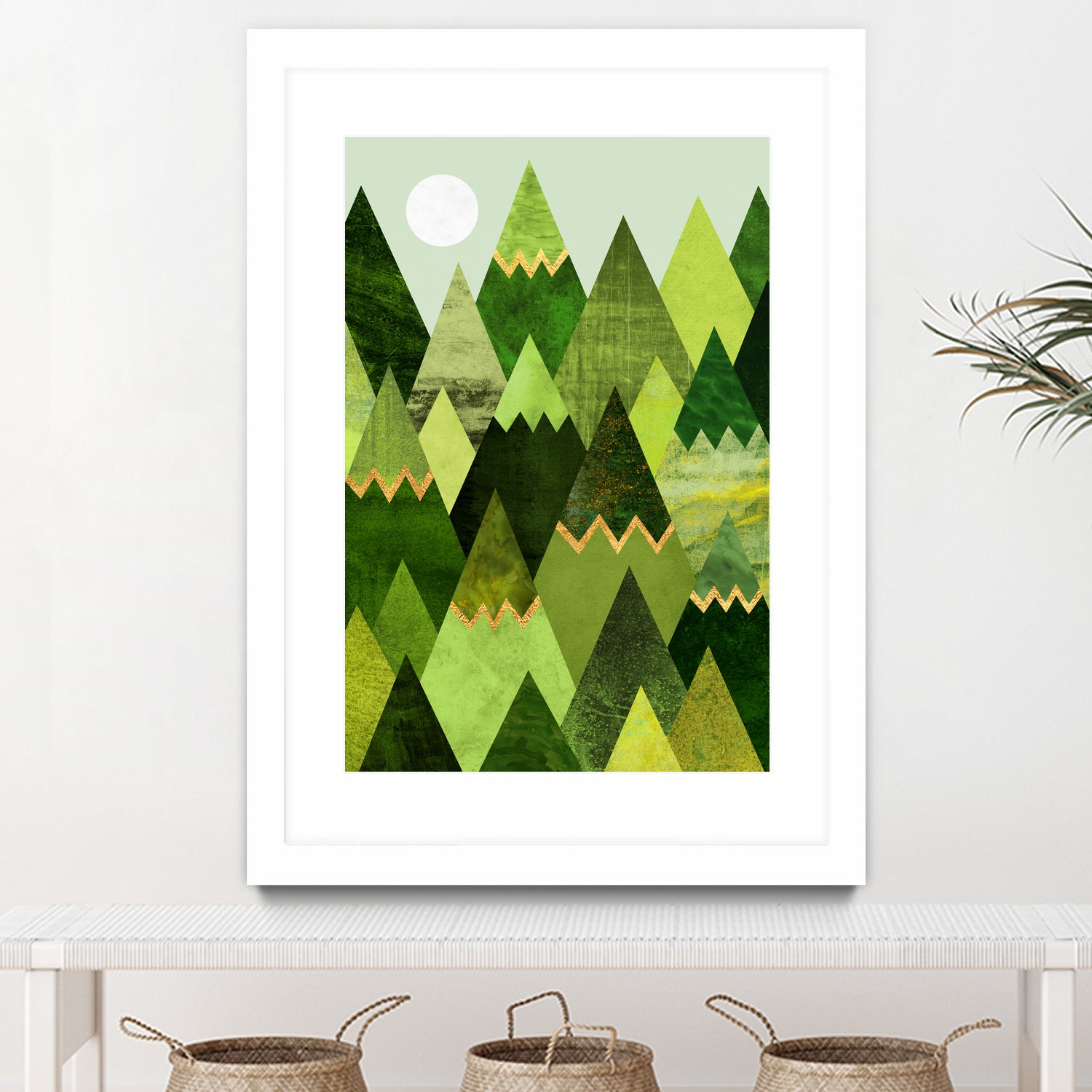 Forest Mountains by Elisabeth Fredriksson on GIANT ART - green mixed media