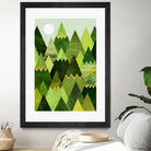 Forest Mountains by Elisabeth Fredriksson on GIANT ART - green mixed media