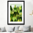 Forest Mountains by Elisabeth Fredriksson on GIANT ART - green mixed media