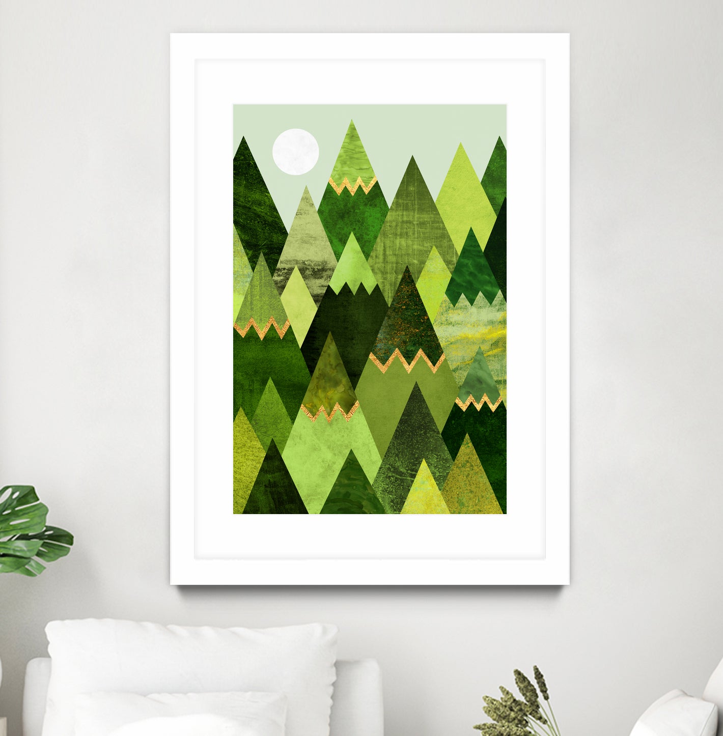 Forest Mountains by Elisabeth Fredriksson on GIANT ART - green mixed media