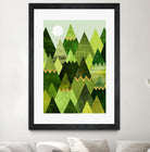 Forest Mountains by Elisabeth Fredriksson on GIANT ART - green mixed media