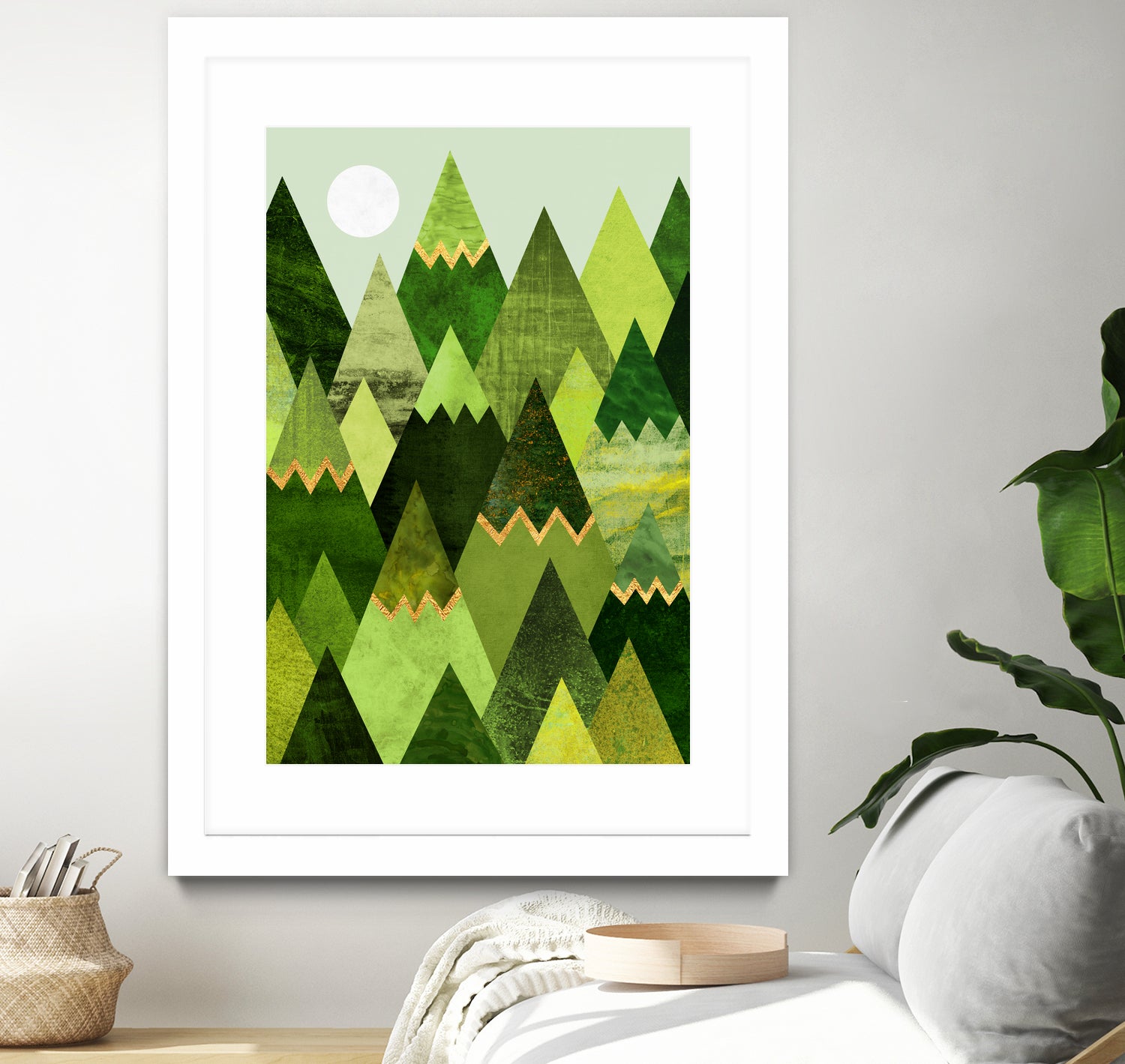 Forest Mountains by Elisabeth Fredriksson on GIANT ART - green mixed media