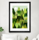 Forest Mountains by Elisabeth Fredriksson on GIANT ART - green mixed media