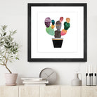 Pretty Cactus by Elisabeth Fredriksson on GIANT ART - blue mixed media