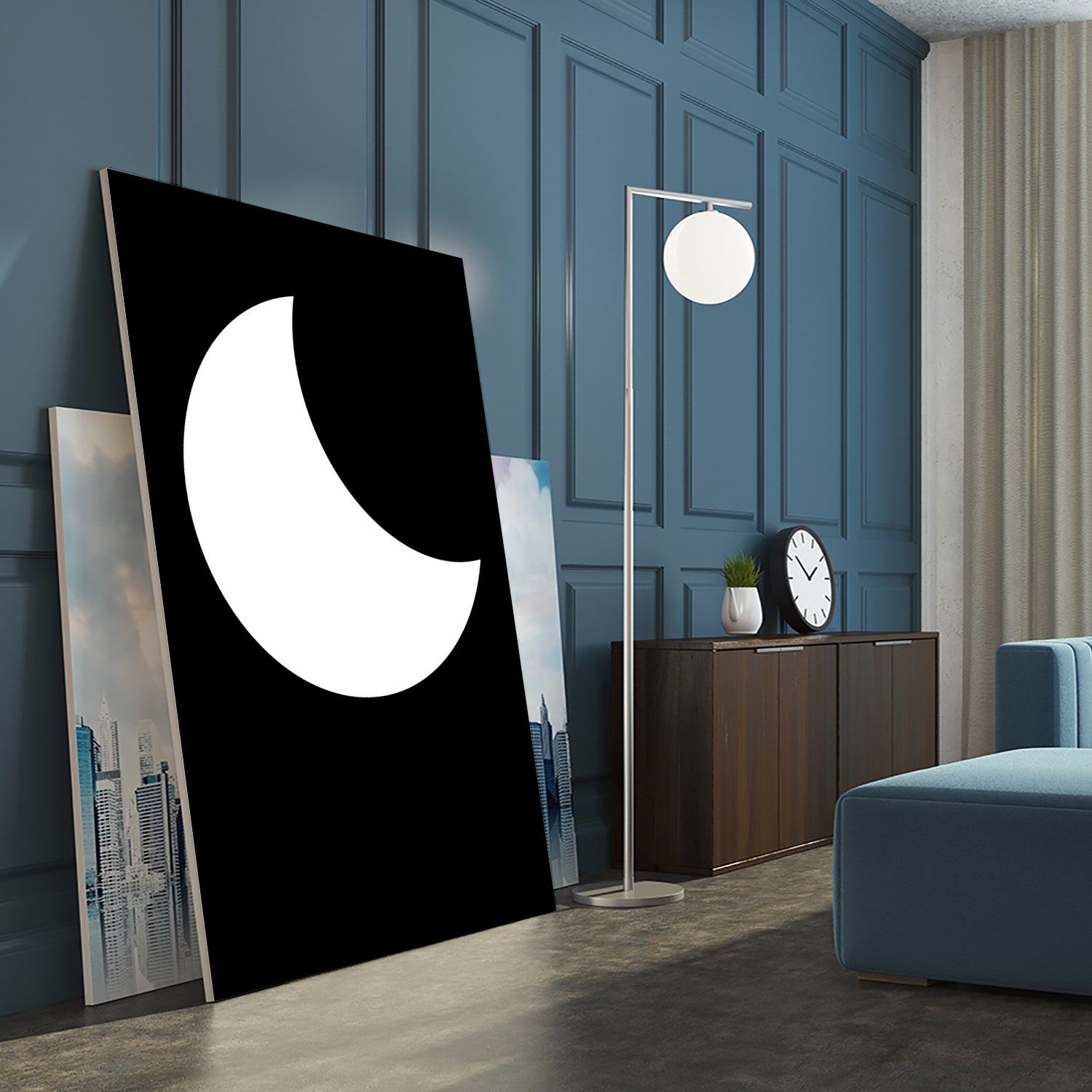 Moon by Nilesh Kulkarni on GIANT ART - white vector illustration