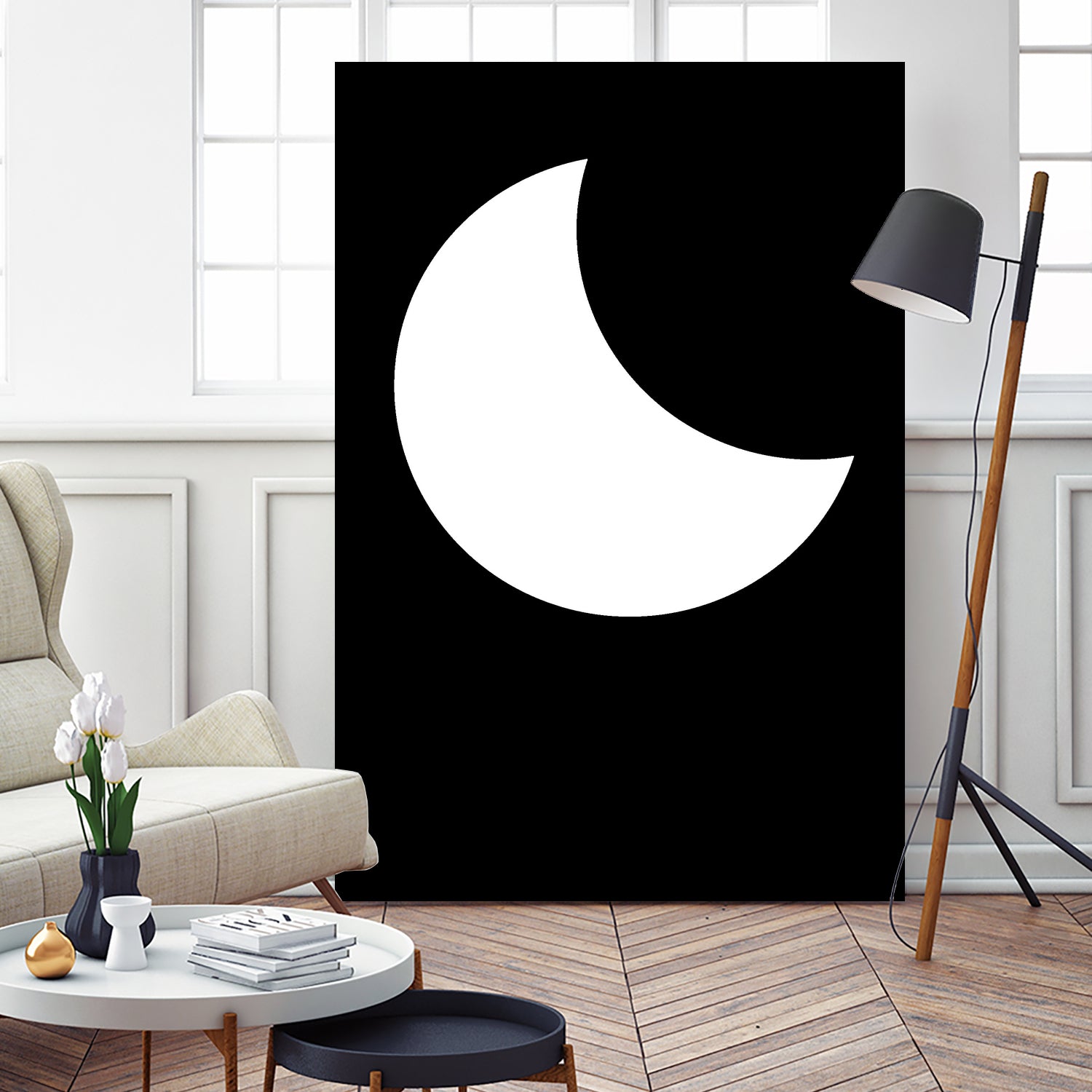 Moon by Nilesh Kulkarni on GIANT ART - white vector illustration