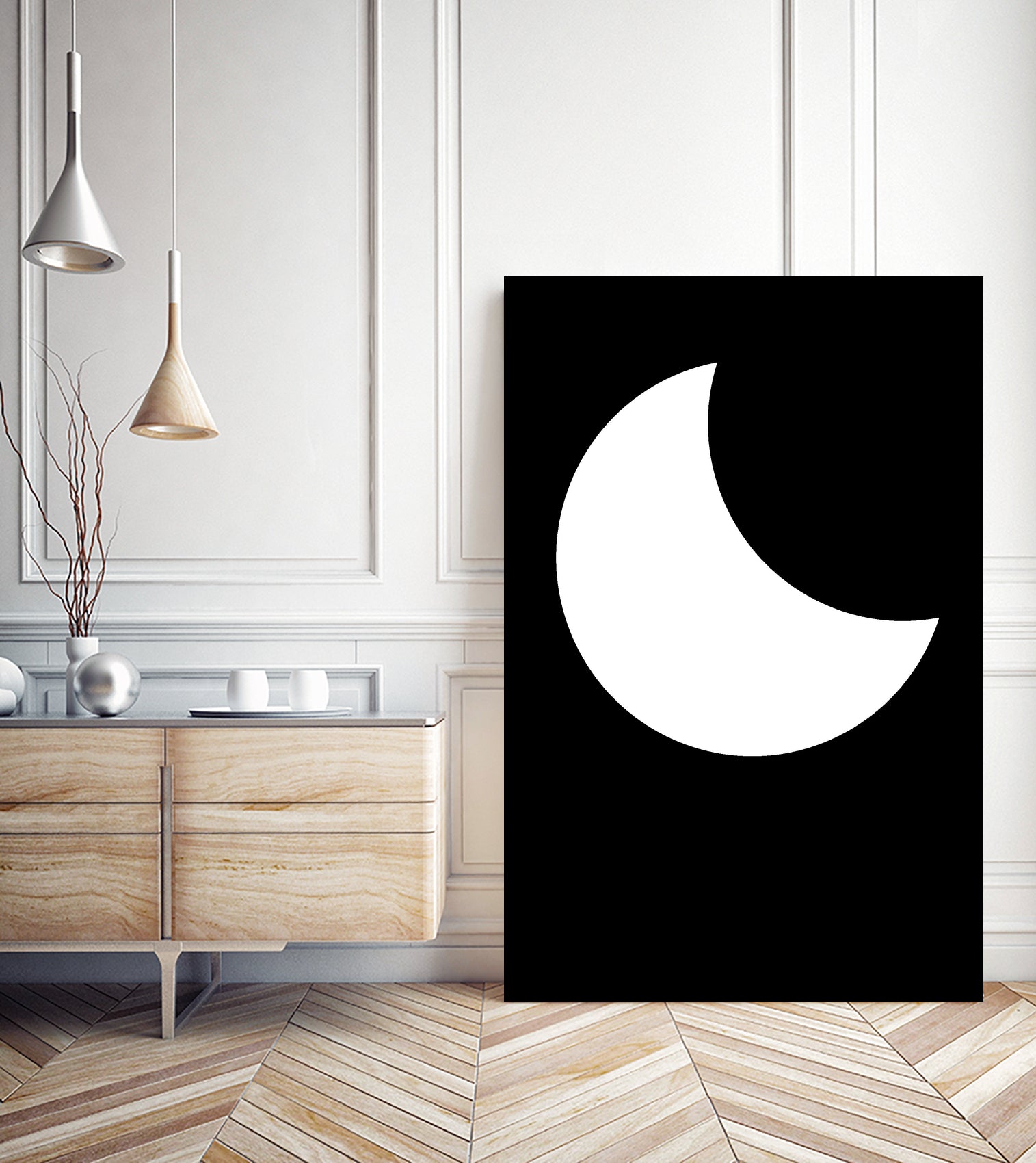 Moon by Nilesh Kulkarni on GIANT ART - white vector illustration