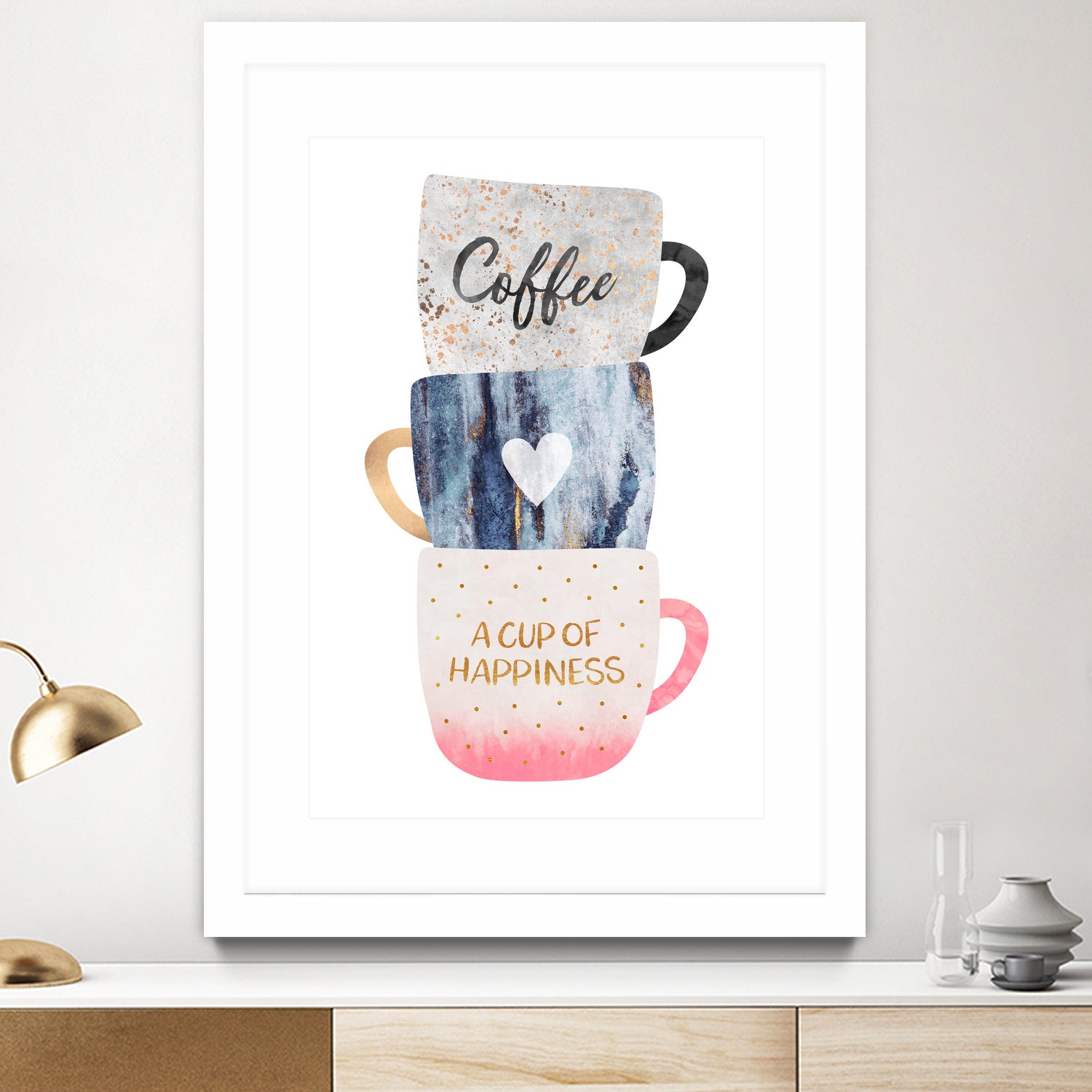 A cup of happiness by Elisabeth Fredriksson on GIANT ART - gray digital painting