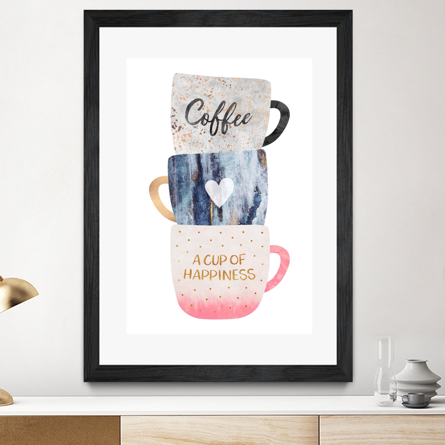 A cup of happiness by Elisabeth Fredriksson on GIANT ART - gray digital painting