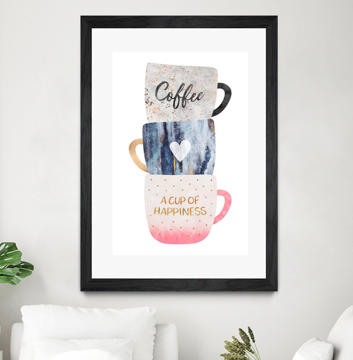 A cup of happiness by Elisabeth Fredriksson on GIANT ART - gray digital painting