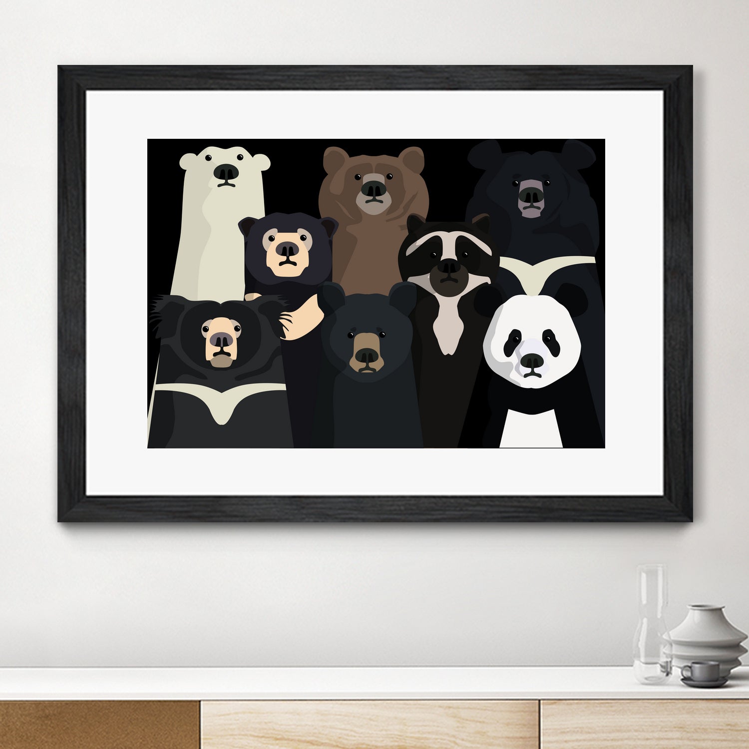 Bears of the world by Rodrigo Esparza-Salas on GIANT ART - white digital drawing