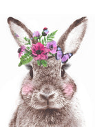 Bunny with flowers by Two Lips on GIANT ART - brown digital drawing