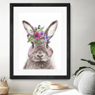 Bunny with flowers by Two Lips on GIANT ART - brown digital drawing