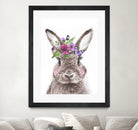 Bunny with flowers by Two Lips on GIANT ART - brown digital drawing