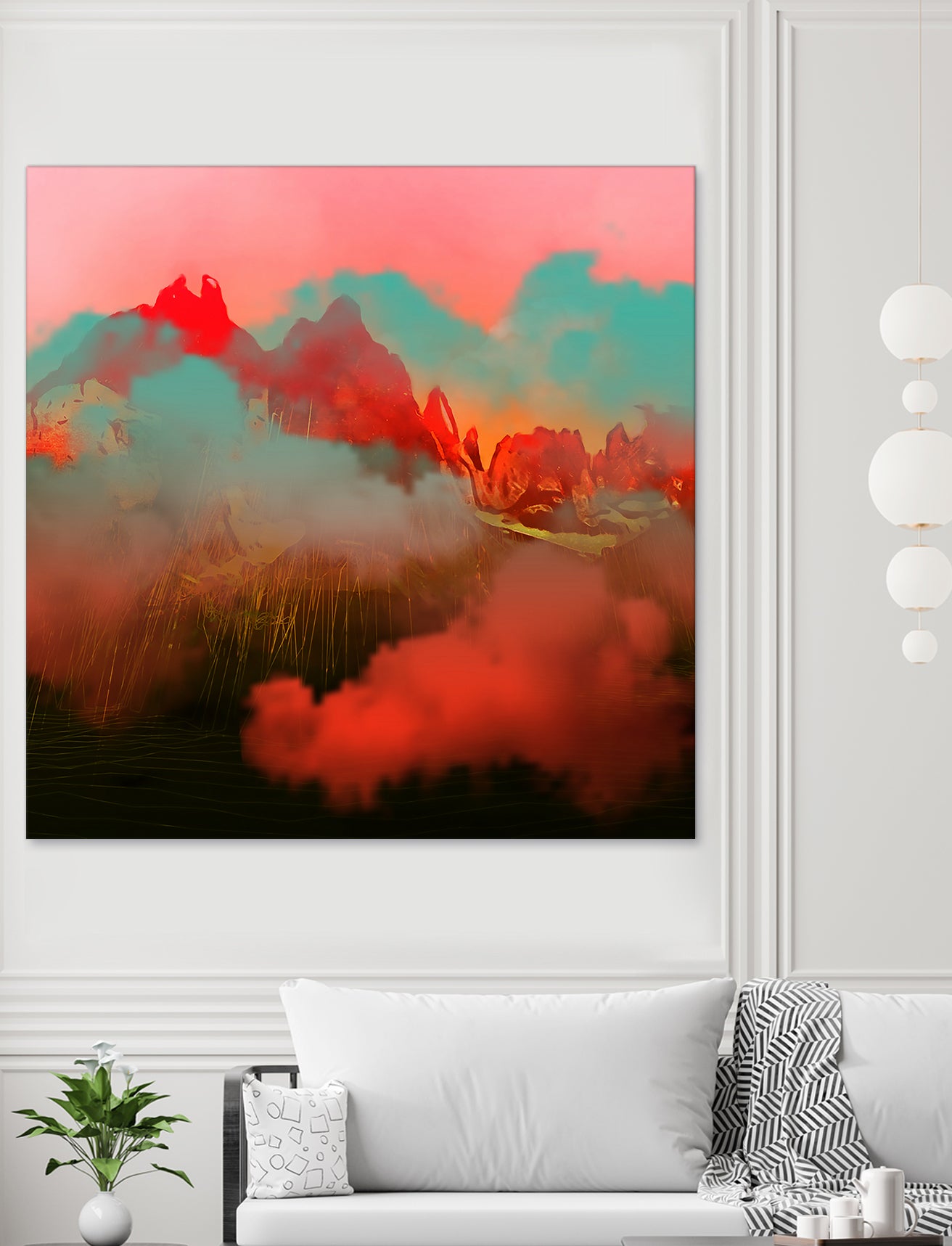 The Background World by Jamison Gish on GIANT ART - orange digital painting