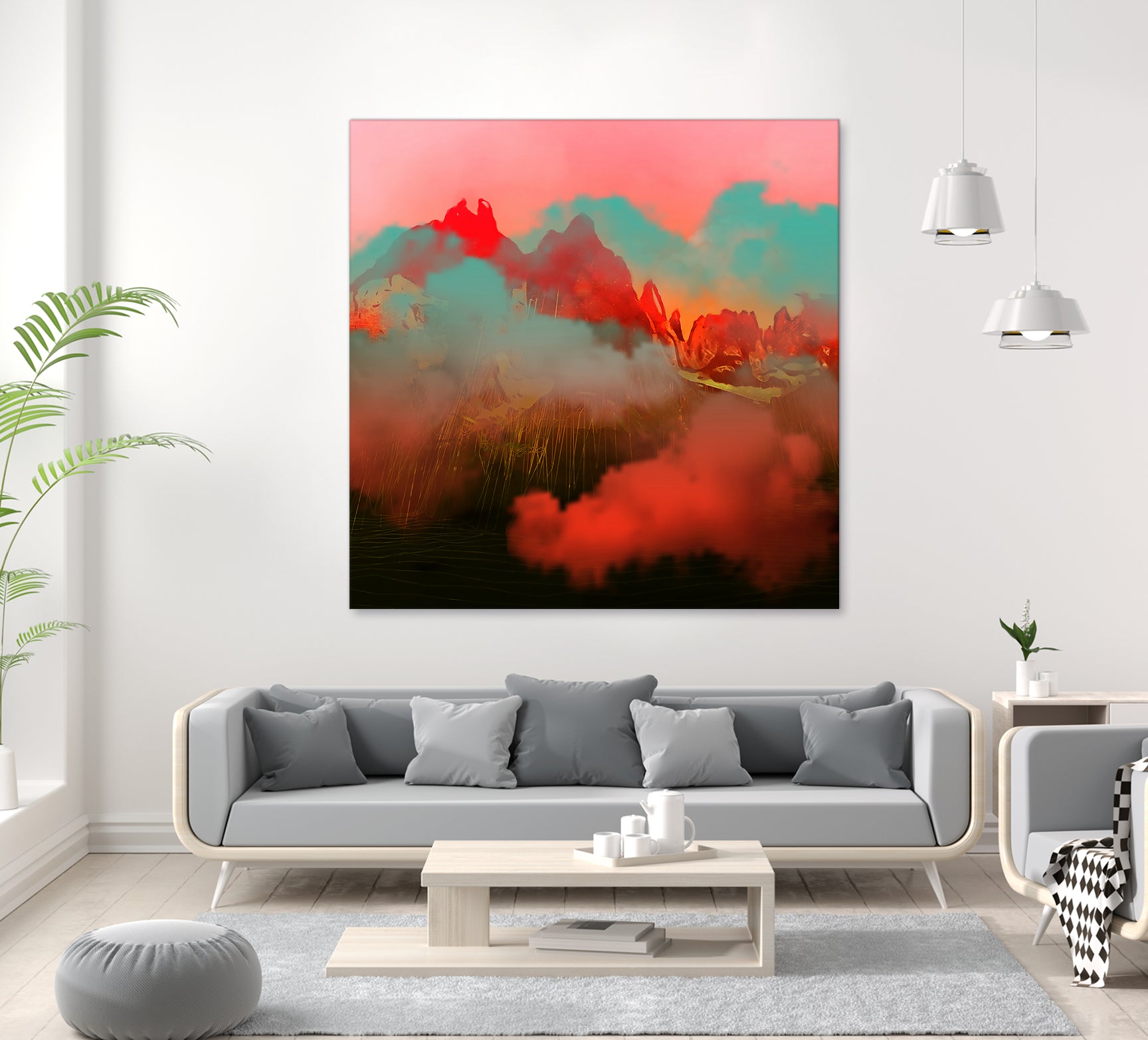 The Background World by Jamison Gish on GIANT ART - orange digital painting