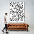 Hexagon by Emi Dimitrova on GIANT ART - white digital drawing