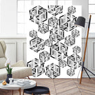 Hexagon by Emi Dimitrova on GIANT ART - white digital drawing