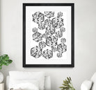 Hexagon by Emi Dimitrova on GIANT ART - white digital drawing