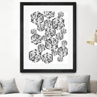 Hexagon by Emi Dimitrova on GIANT ART - white digital drawing