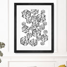 Hexagon by Emi Dimitrova on GIANT ART - white digital drawing