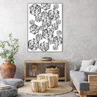 Hexagon by Emi Dimitrova on GIANT ART - white digital drawing