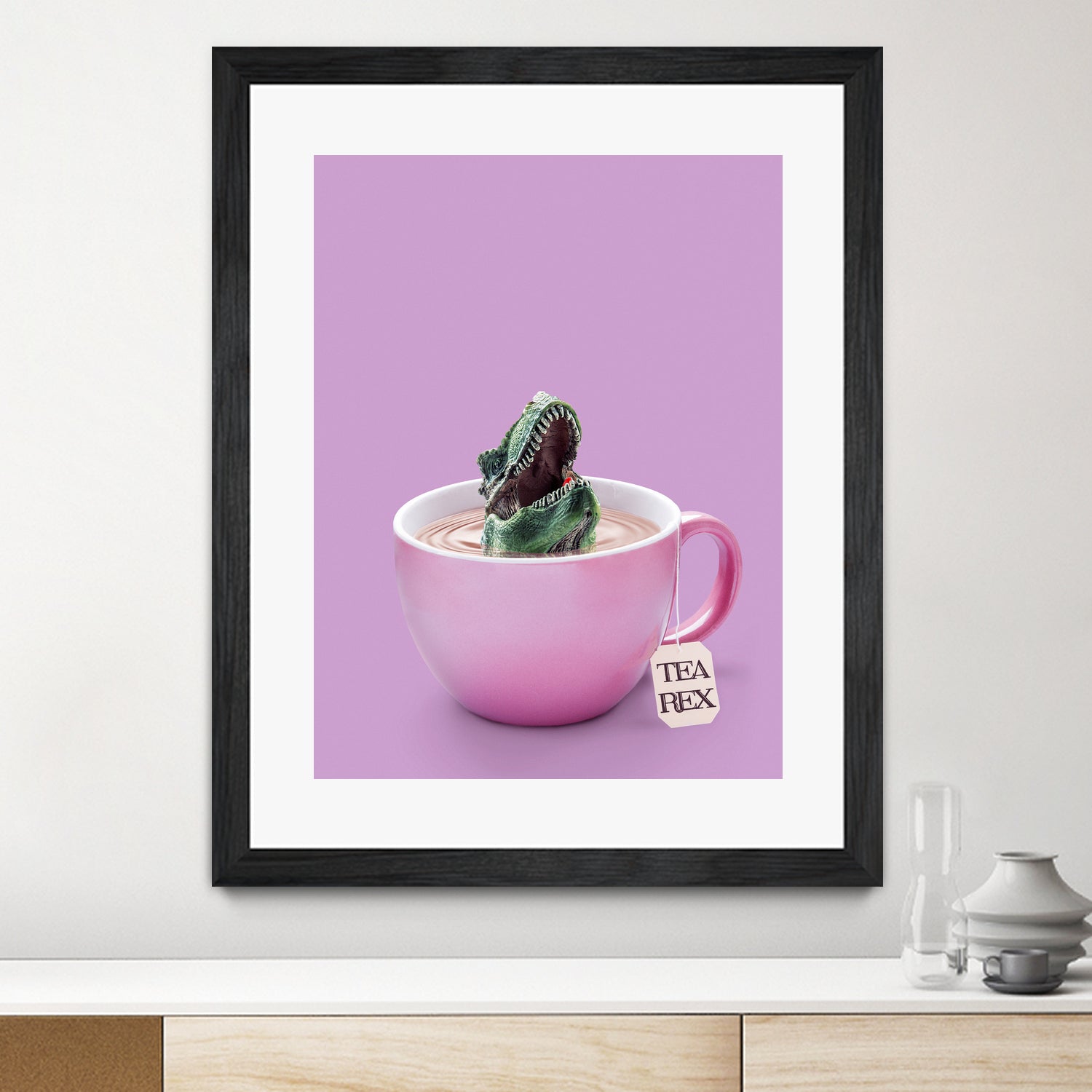 TEA-REX by Jonas Loose on GIANT ART - pink photo manipulation