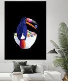 CEREAL TOUCAN by Jonas Loose on GIANT ART - green 3d art