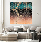 Ombre Dream Cubes by Elisabeth Fredriksson on GIANT ART - orange digital painting