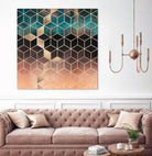 Ombre Dream Cubes by Elisabeth Fredriksson on GIANT ART - orange digital painting