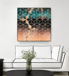 Ombre Dream Cubes by Elisabeth Fredriksson on GIANT ART - orange digital painting