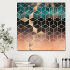 Ombre Dream Cubes by Elisabeth Fredriksson on GIANT ART - orange digital painting