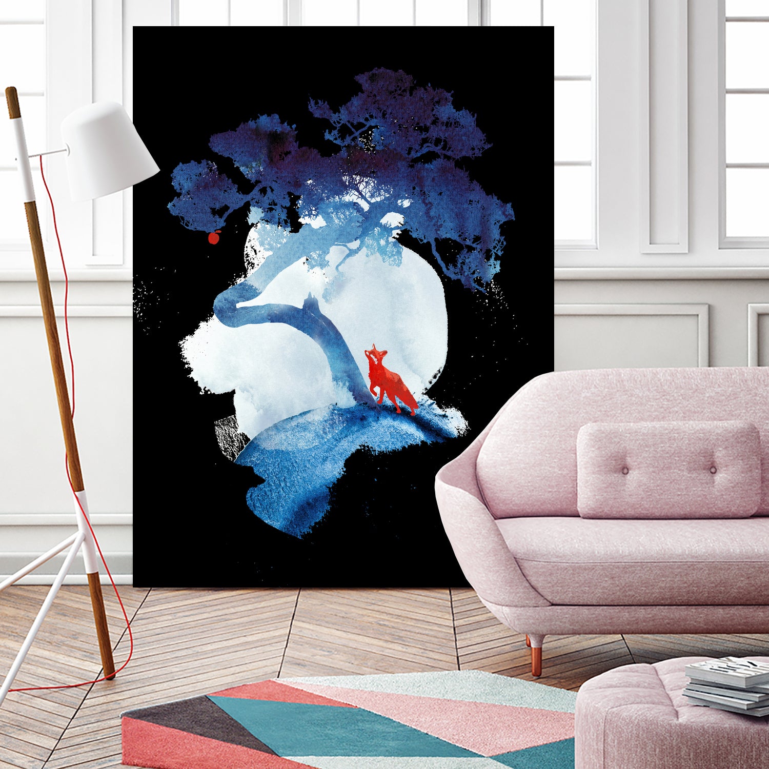 The last apple tree by Robert Farkas on GIANT ART - blue digital painting