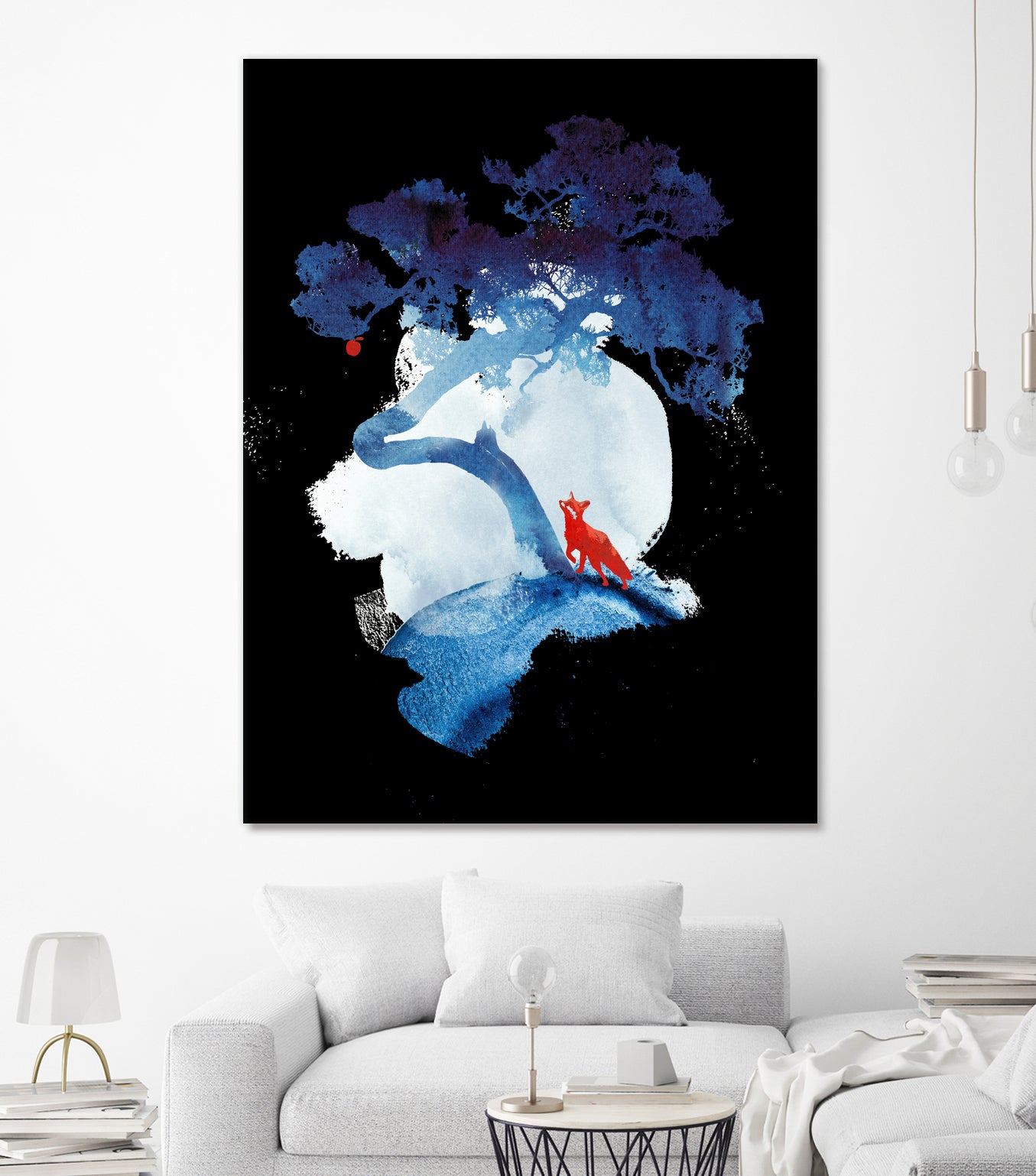 The last apple tree by Robert Farkas on GIANT ART - blue digital painting