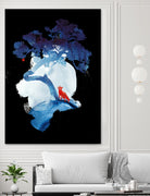 The last apple tree by Robert Farkas on GIANT ART - blue digital painting