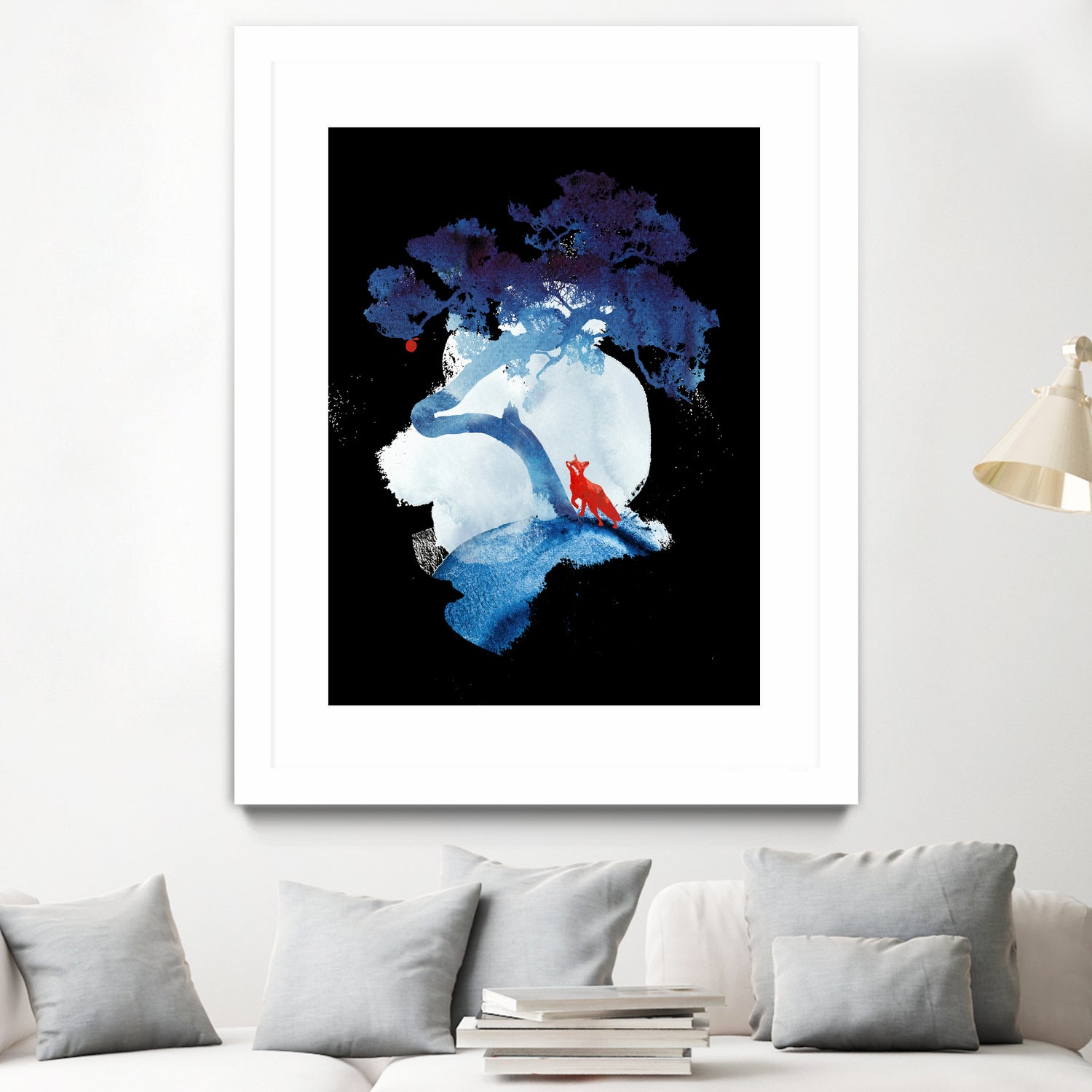 The last apple tree by Robert Farkas on GIANT ART - blue digital painting