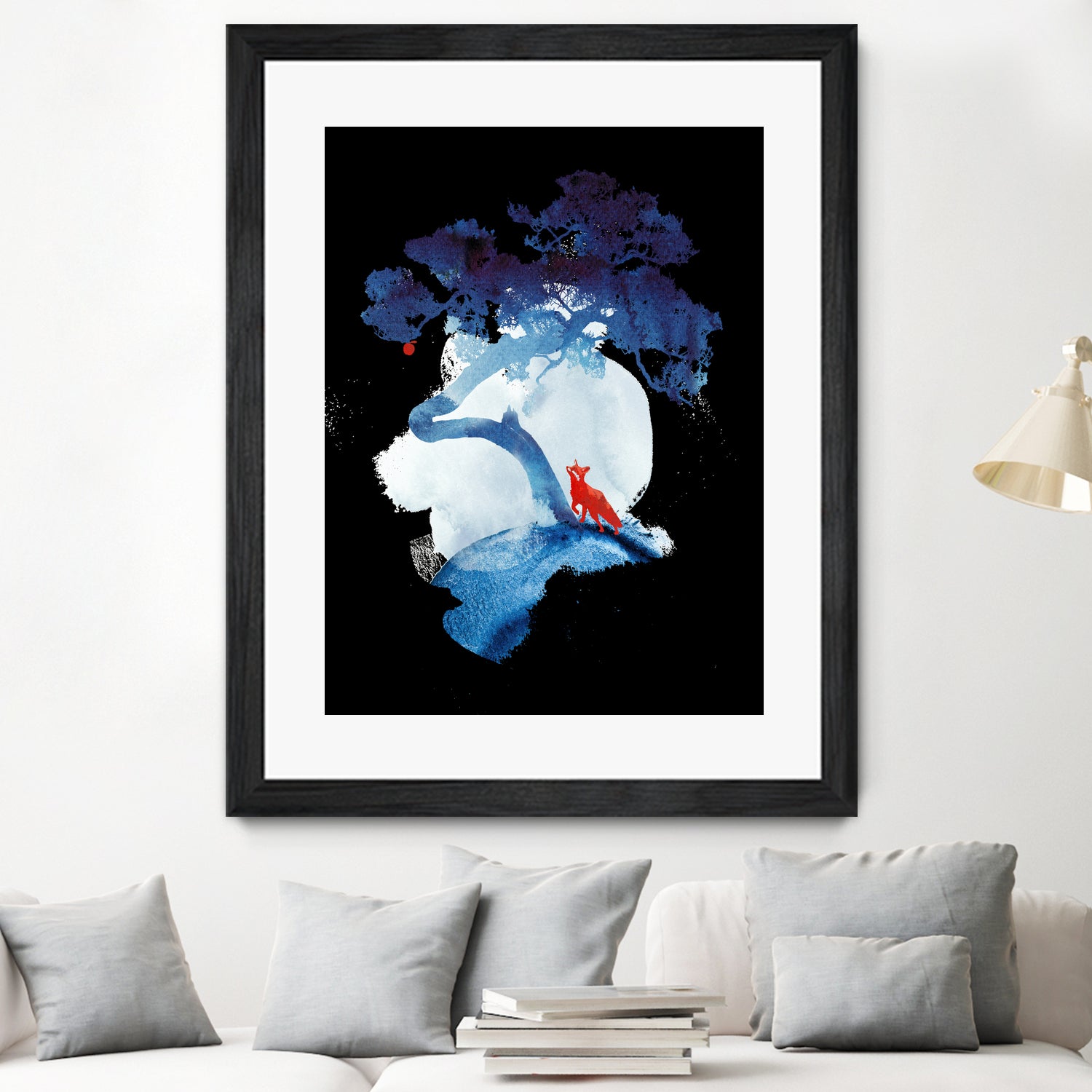 The last apple tree by Robert Farkas on GIANT ART - blue digital painting