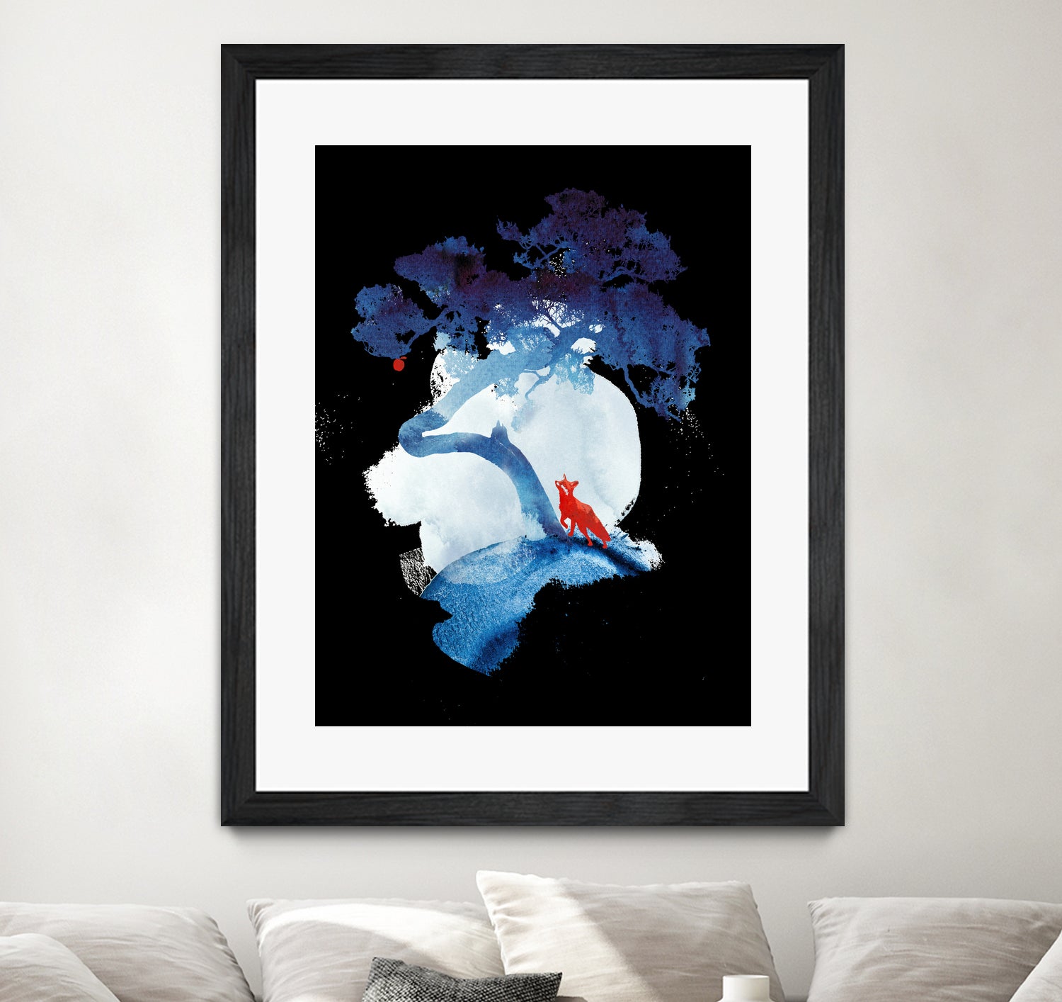 The last apple tree by Robert Farkas on GIANT ART - blue digital painting