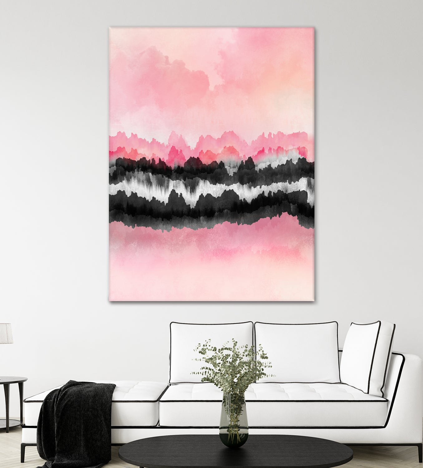 Pink Mountains by Elisabeth Fredriksson on GIANT ART - pink digital painting