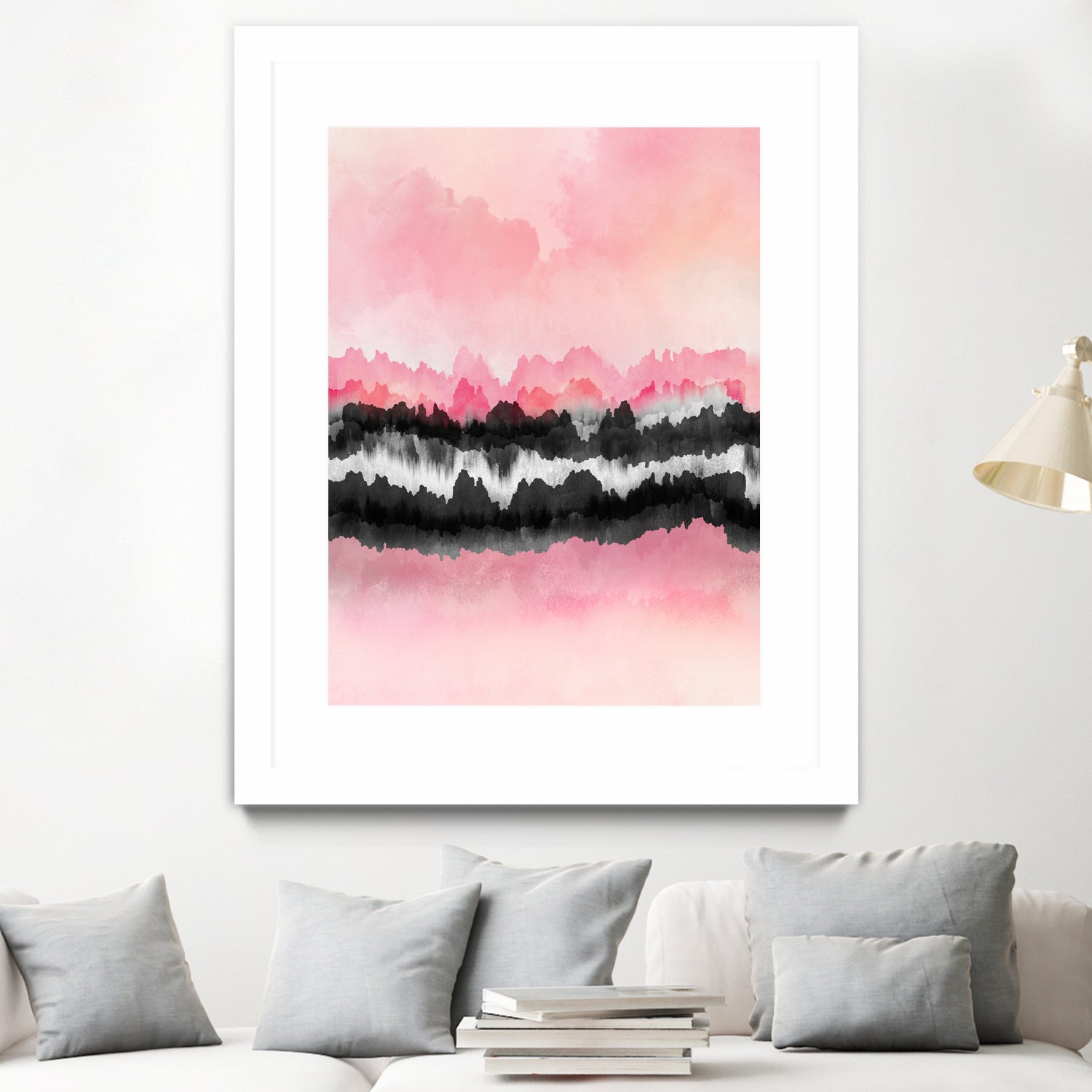 Pink Mountains by Elisabeth Fredriksson on GIANT ART - pink digital painting