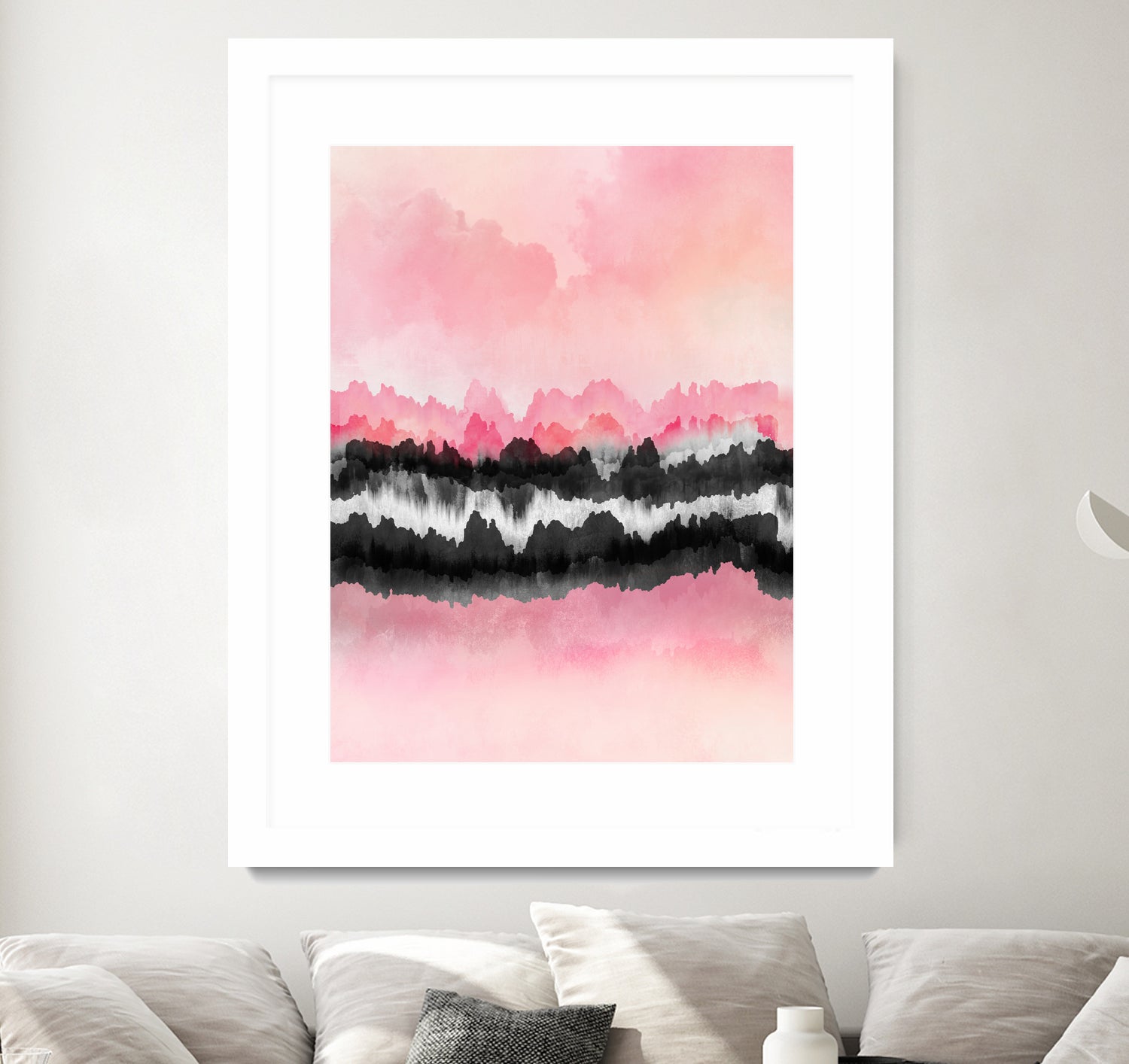 Pink Mountains by Elisabeth Fredriksson on GIANT ART - pink digital painting